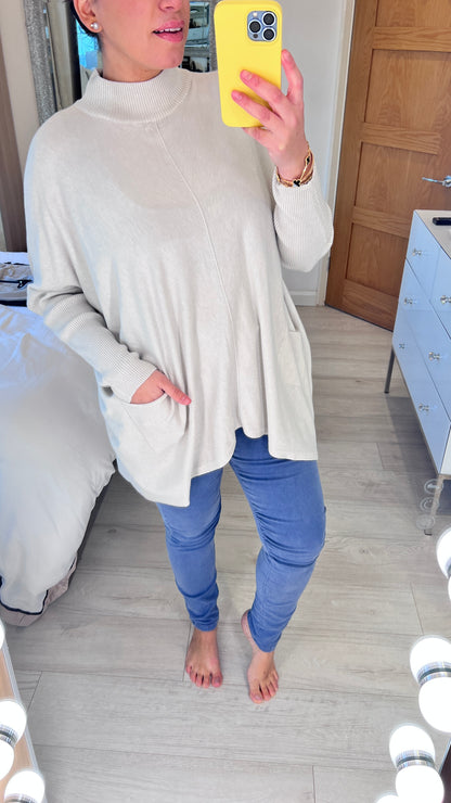Katerina Supersoft Oversized Dip Hem Jumper