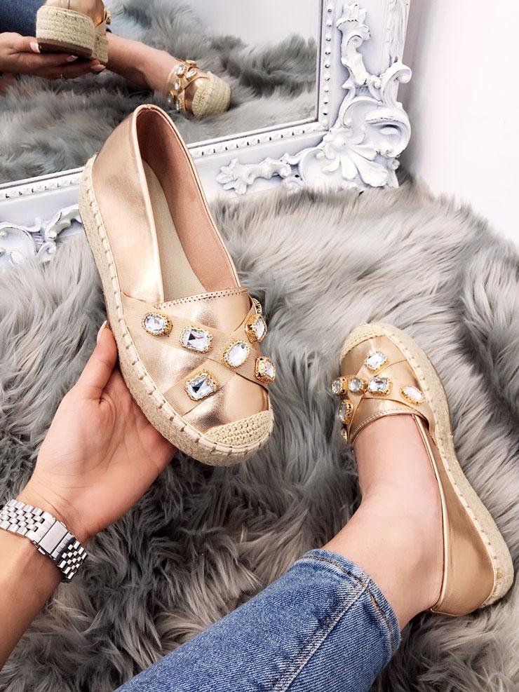 Ketona Metallic Jewel Detailed Espadrilles
