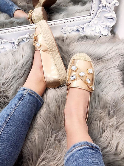 Ketona Metallic Jewel Detailed Espadrilles