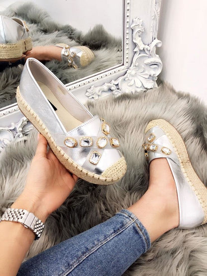 Ketona Metallic Jewel Detailed Espadrilles