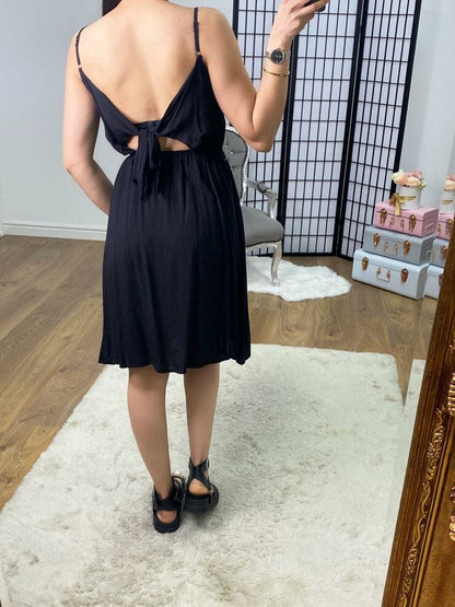 Kews Wrap Effect Tie Back Cami Dress