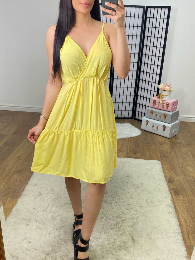 Kews Wrap Effect Tie Back Cami Dress