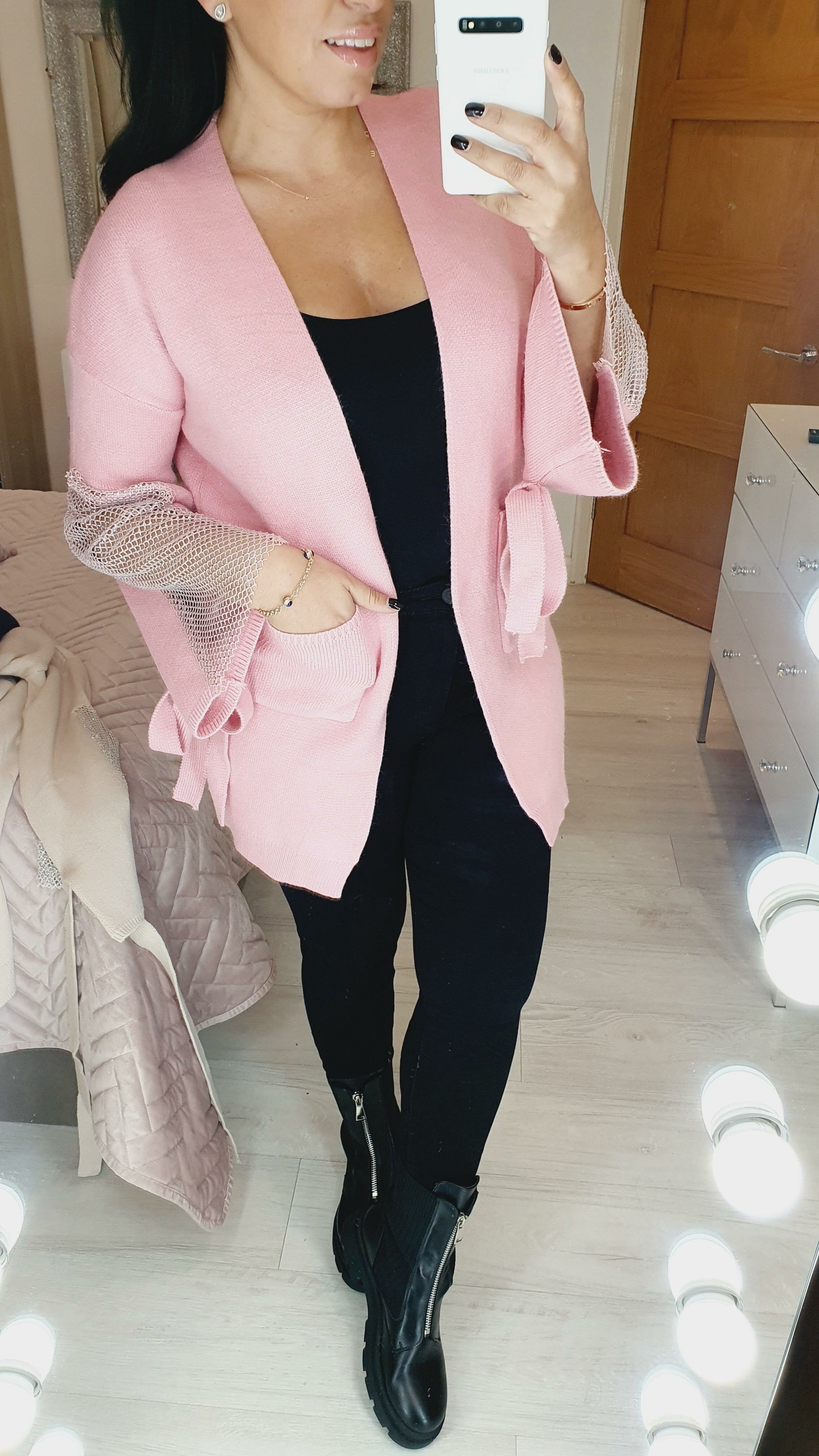 Krystali Diamante Bell Sleeve Super Soft Knit Cardigan