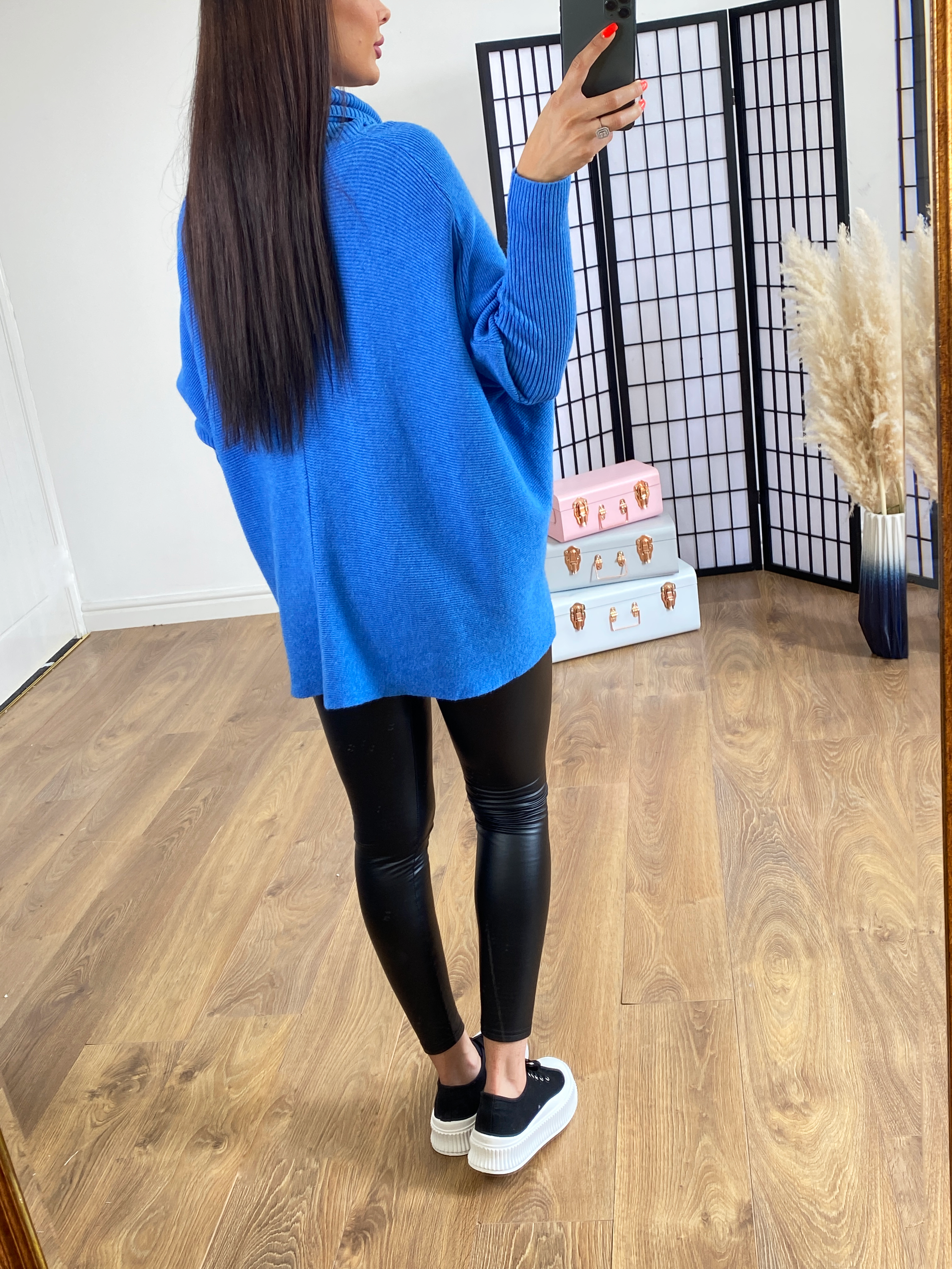 Laurel Asymmetric Ribbed Roll Neck Jumper