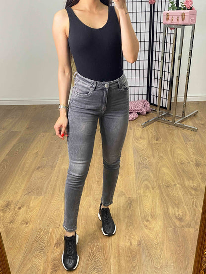 Layner Grey Super Stretch High Waisted Jeans