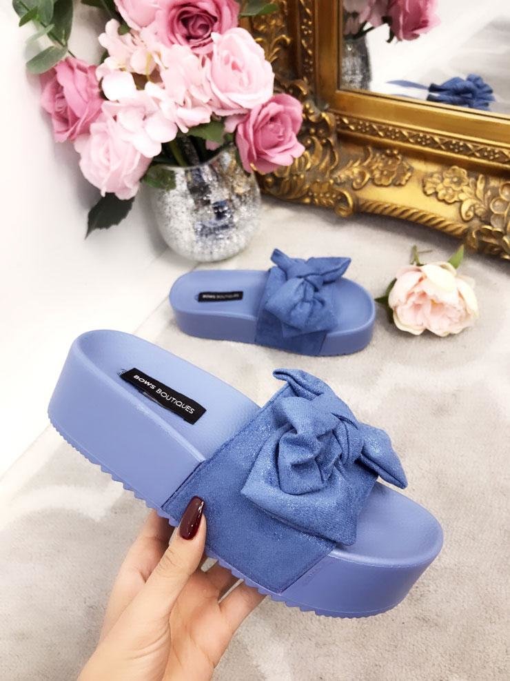 Leona Bow Flatform Sliders