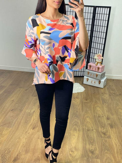 Lisbon Multi Abstract Print Blouse