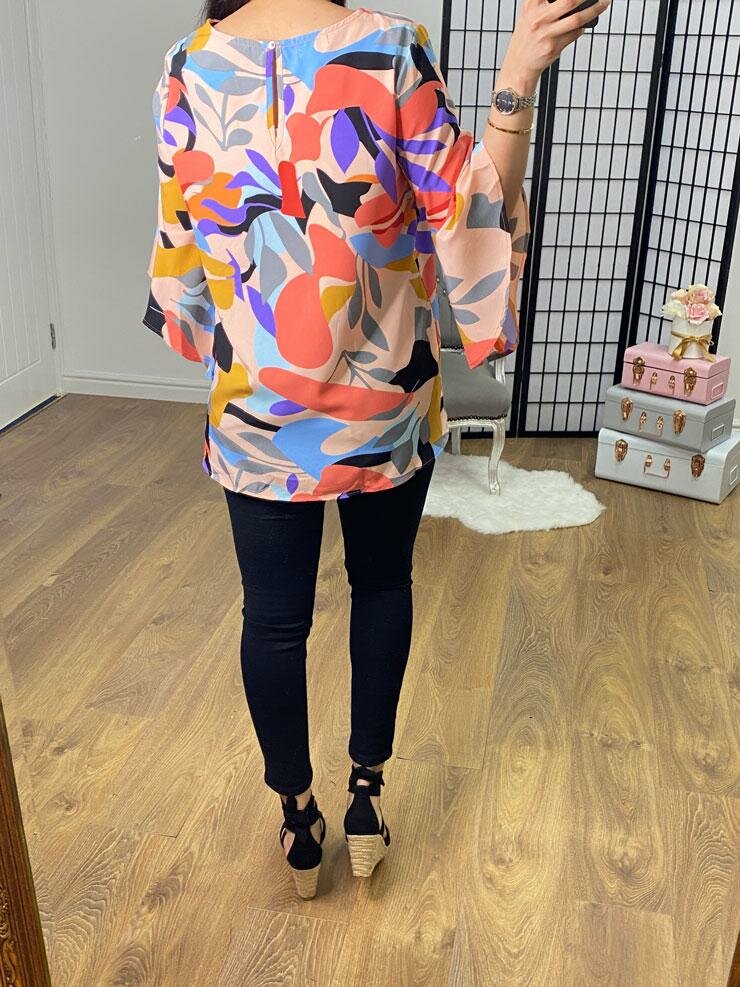 Lisbon Multi Abstract Print Blouse