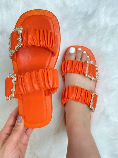 Livvy Buckle Detail Double Strap Slider
