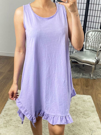 Marie Frill Detailed Loose Fit Cotton Dress