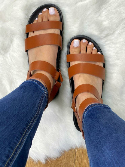 Martie Faux Leather Gladiator Sandals