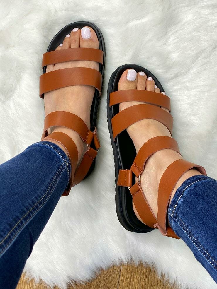 Martie Faux Leather Gladiator Sandals