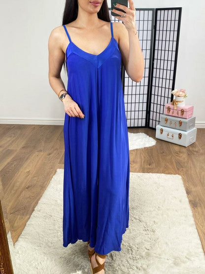 Melis Satin Edge Wide Leg Jumpsuit