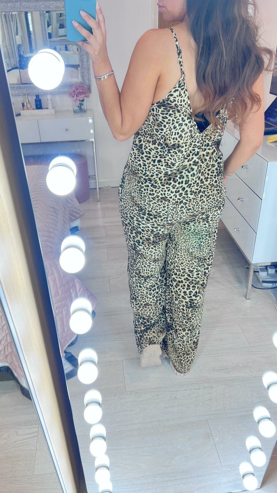 Melissa Leopard Print Cami Wide Leg  Jumpsuit