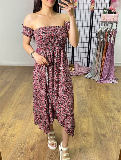 Merrin Ditsy Floral Bardot Dress