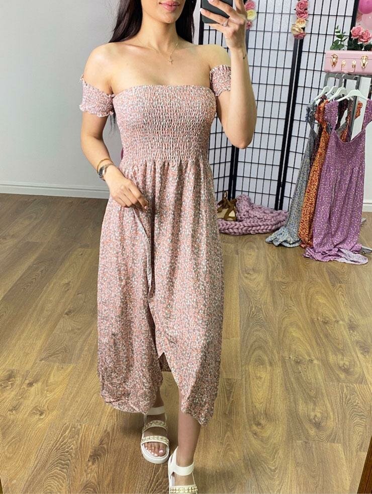 Merrin Ditsy Floral Bardot Dress