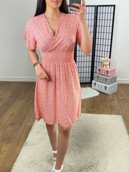 Moana Ditsy Floral Wrap Effect Dress