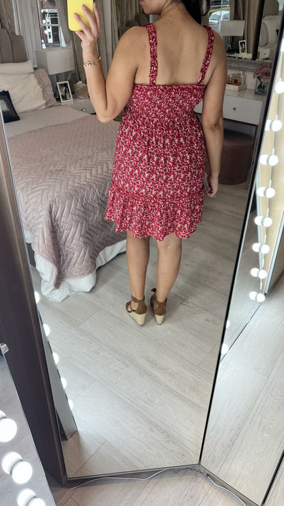 Naila Floral Shirred Cami Dress