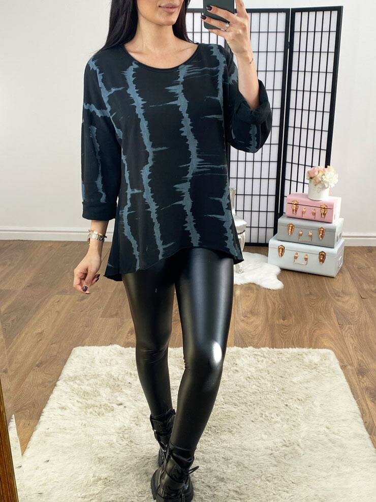 Bennett Tie Dye Oversized Dipped Hem Top