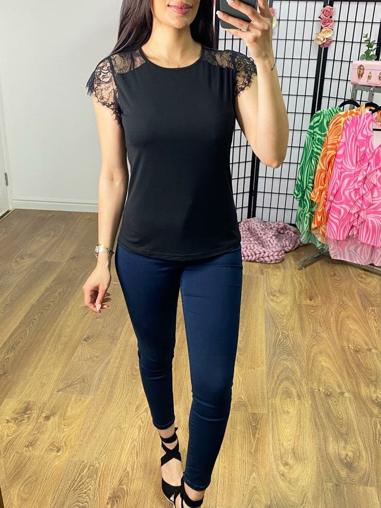 Paris Lace Sleeve Top