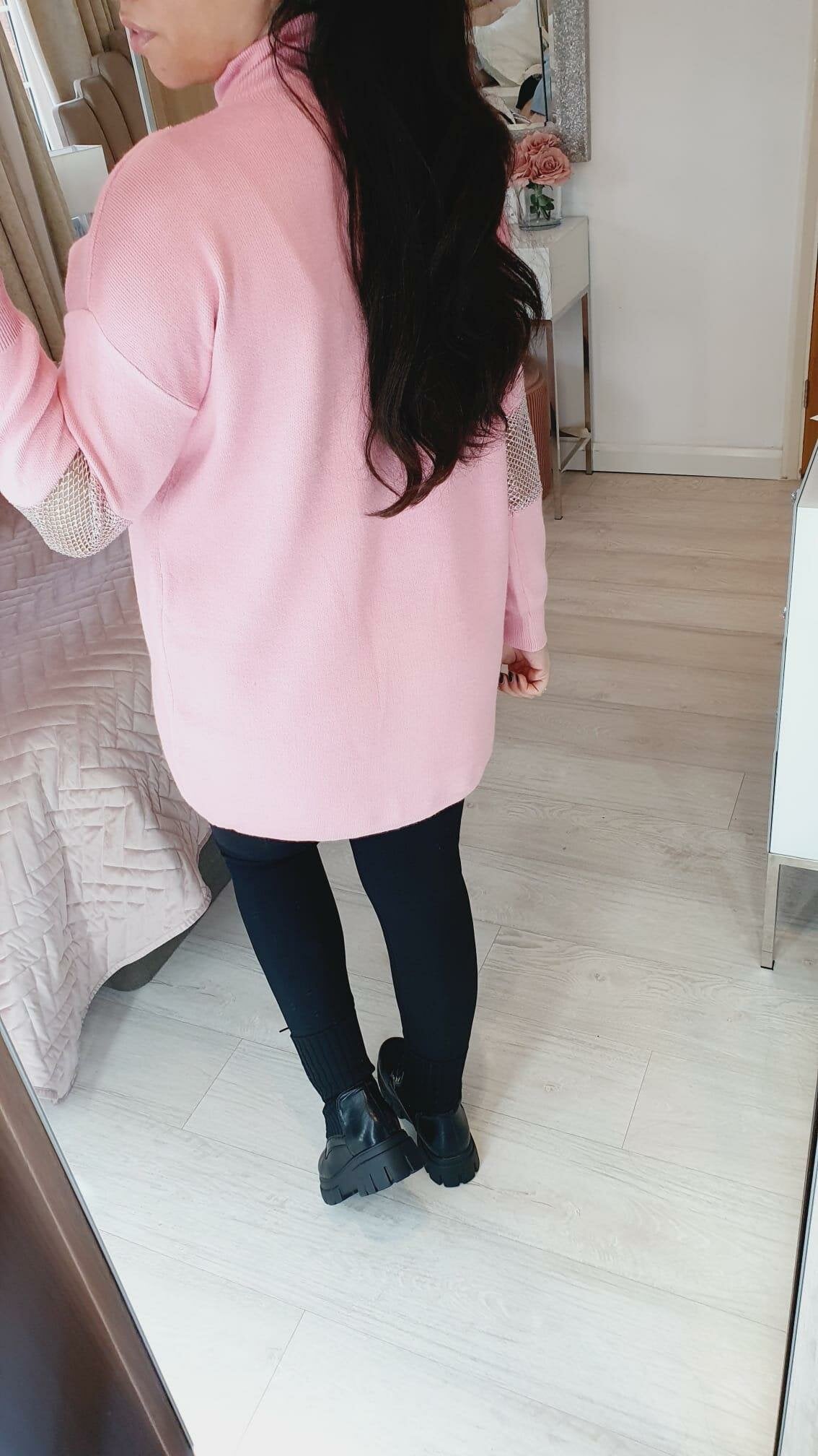 Josia Diamante V-Panel Sleeve Detailed Super Soft Knitted Jumper