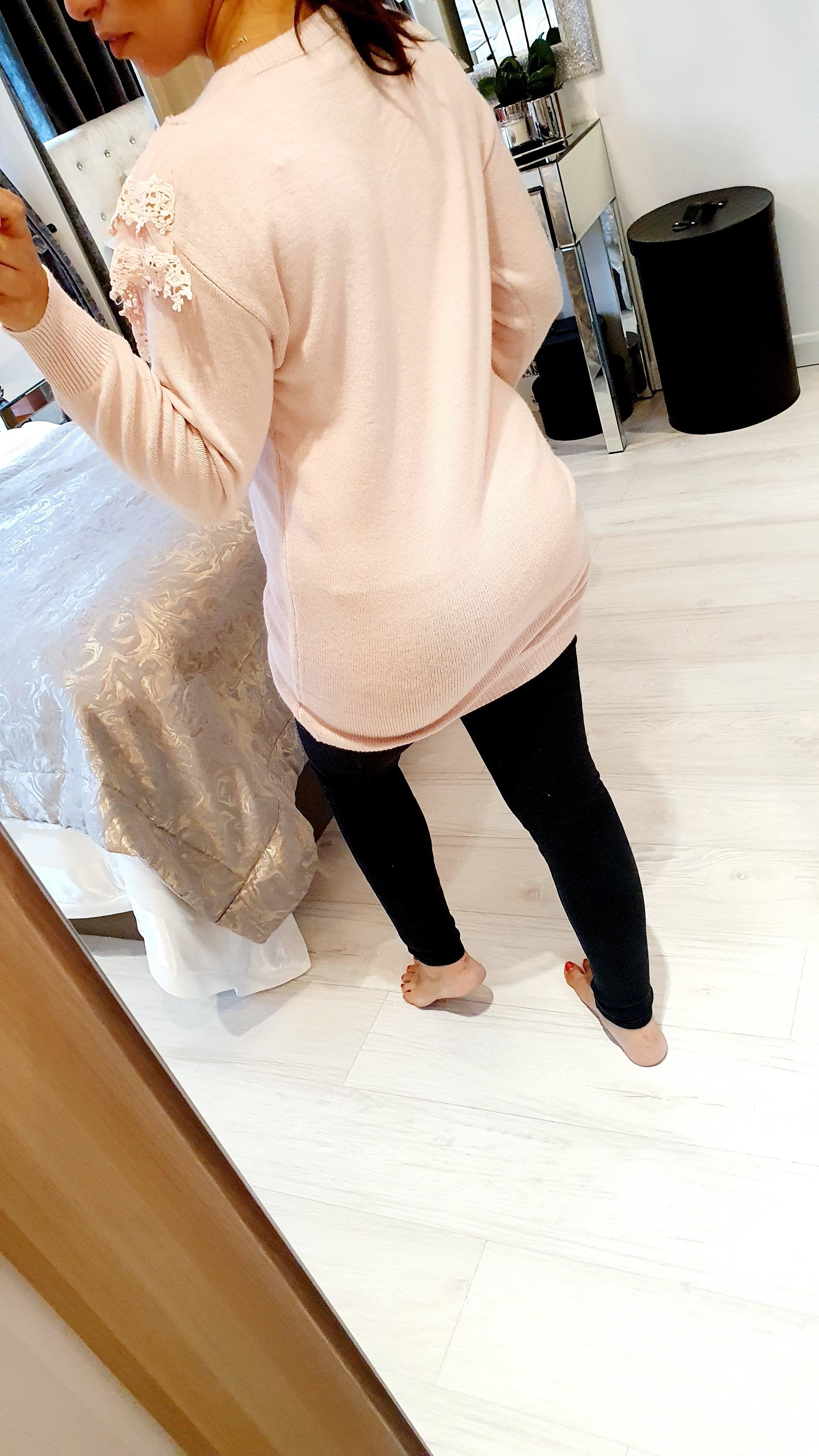 Renna Crochet Lace Detail Jumper