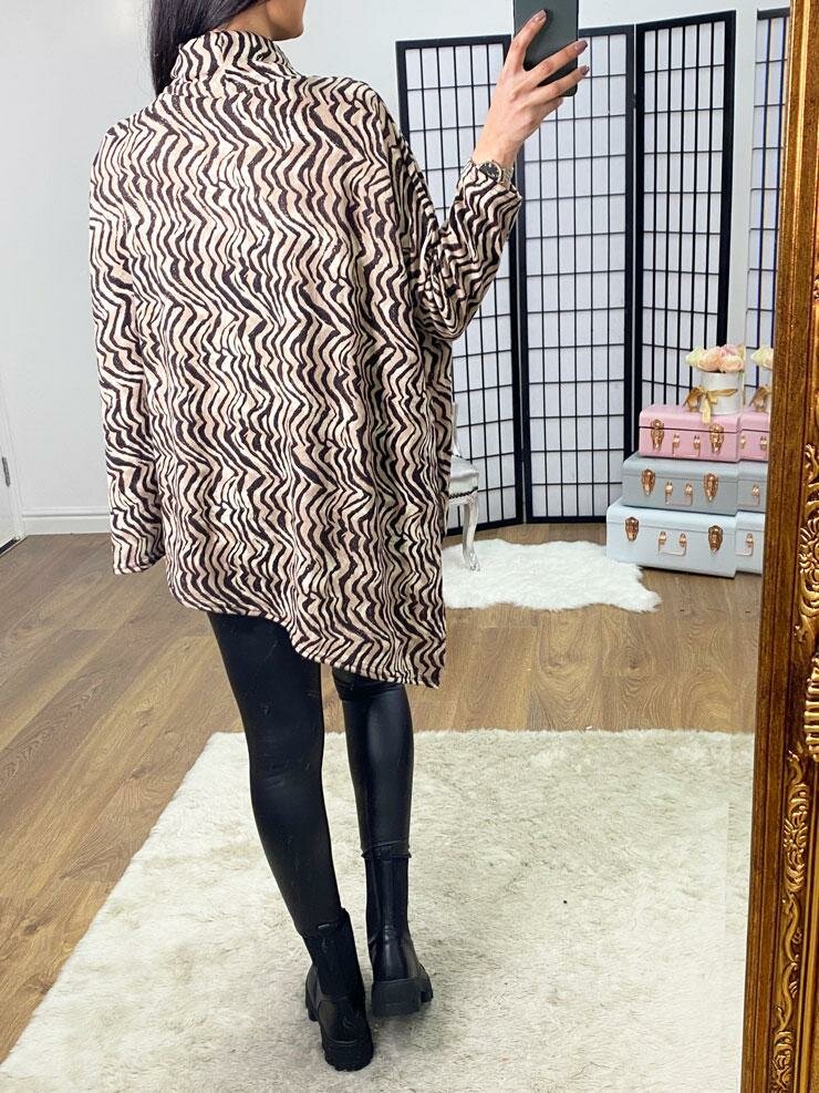 Presley Abstract Print Thin Knit Jumper