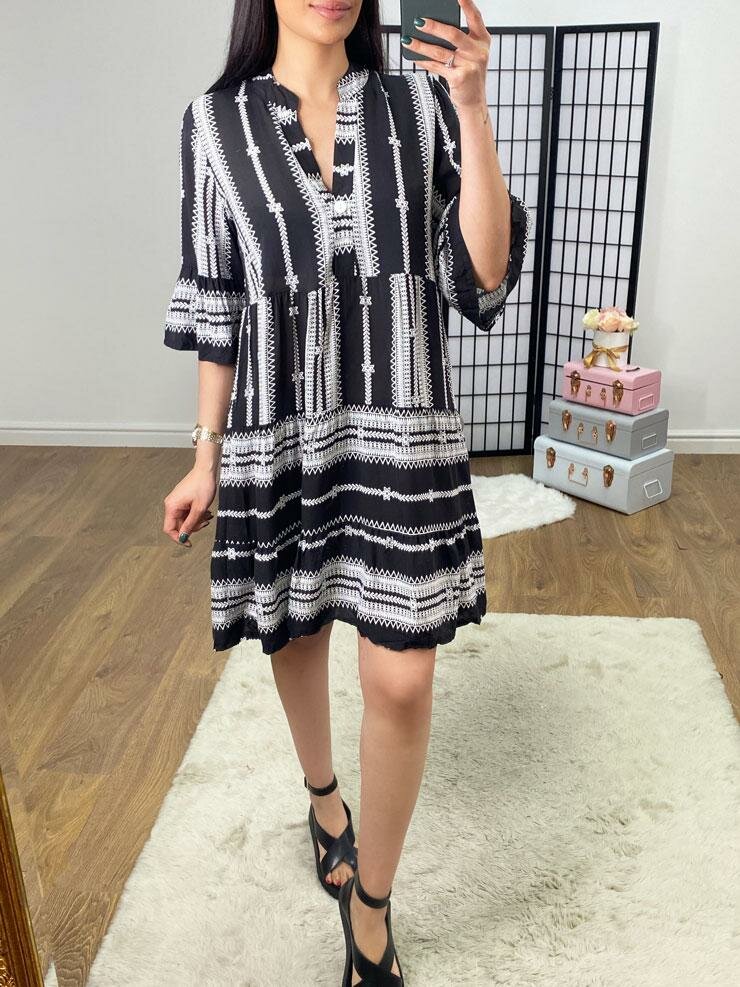 Riley Boho Tiered Hem Dress