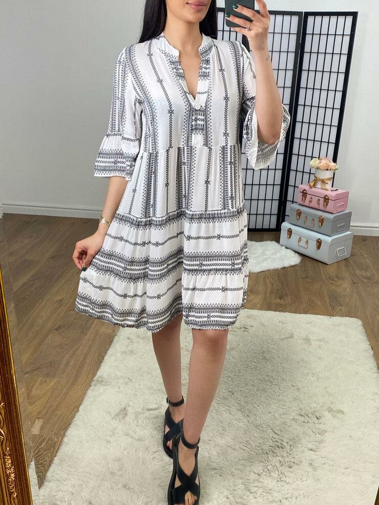 Riley Boho Tiered Hem Dress