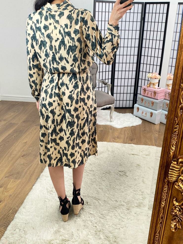 Rosalee Smudge Print Shirt Dress