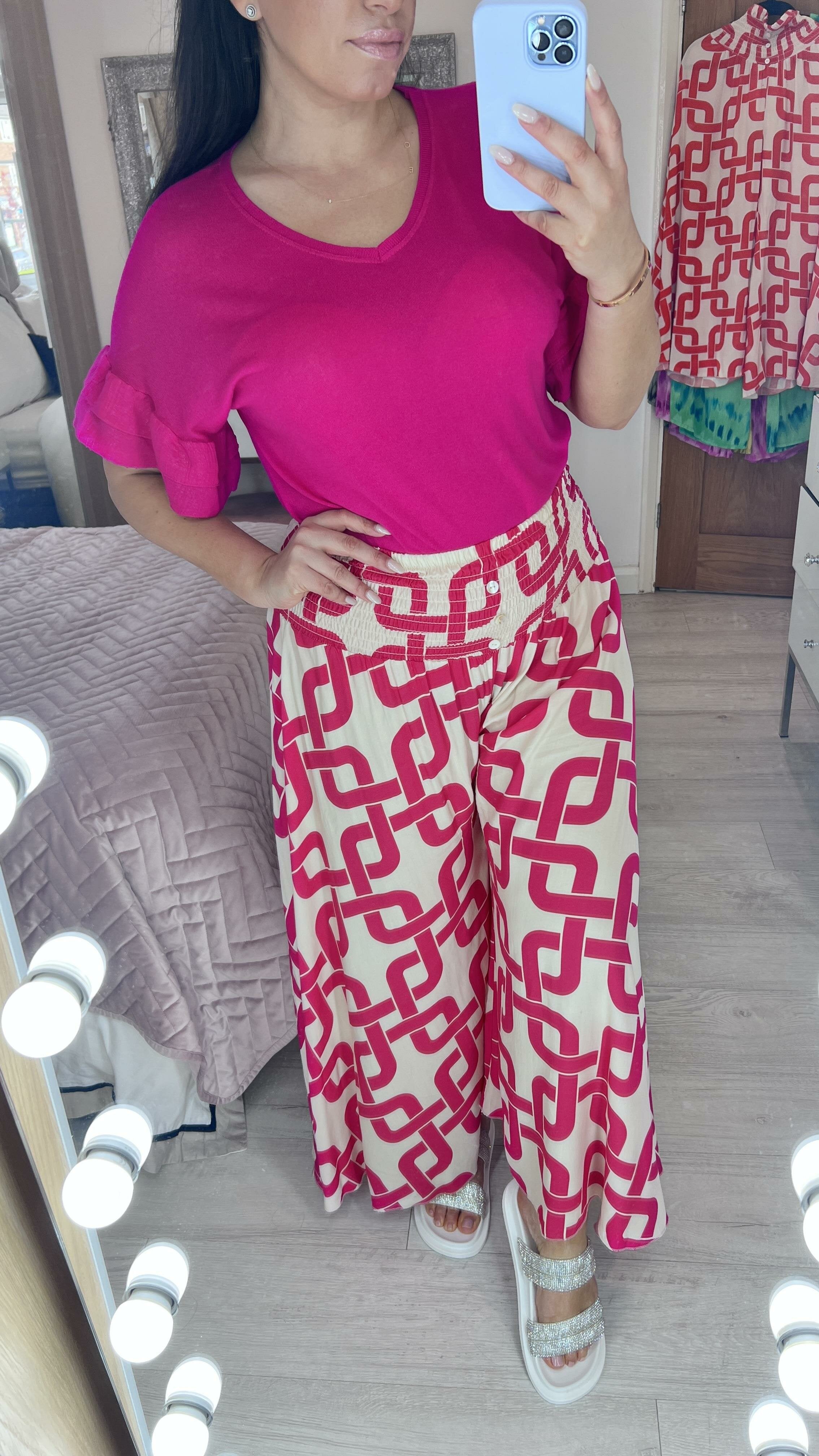 Rozza Tribal Print Palazzo Trouser