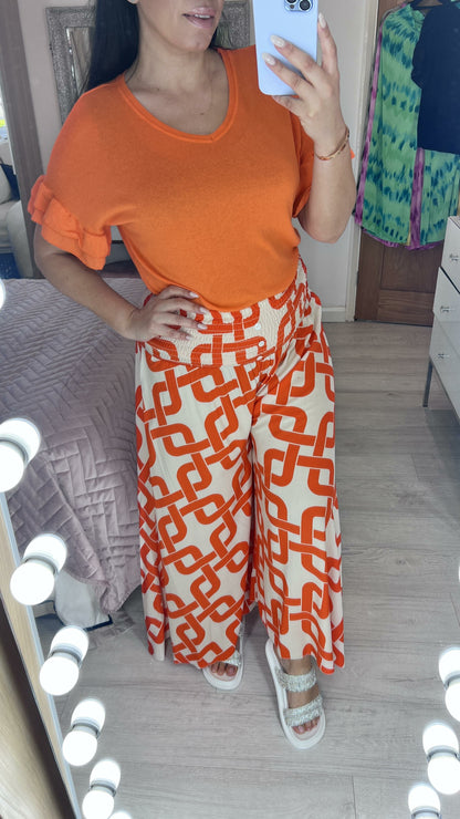 Rozza Tribal Print Palazzo Trouser