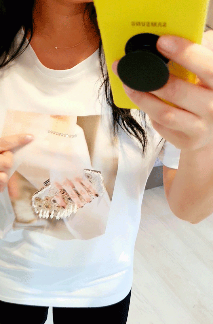 Runa Diamante Picture Bag Slogan T-shirt
