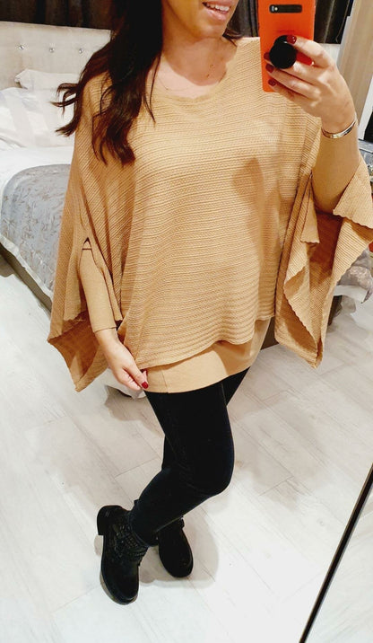 Sharon Ribbed Double Layer Knitted Jumper Dress