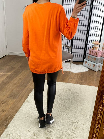 Shauney Knitted Front Drawstring Sweatshirt