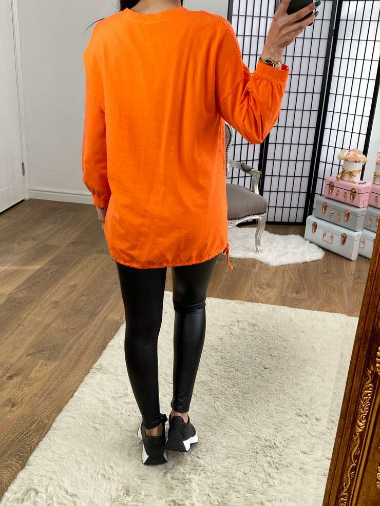 Shauney Knitted Front Drawstring Sweatshirt