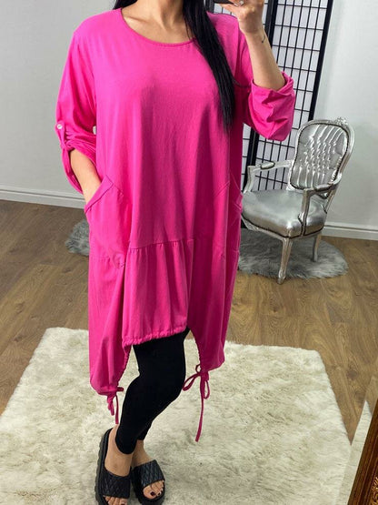 Shilo Rouched Detailed Pocket Drape Side Sweatshirt