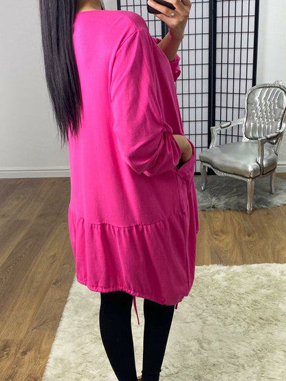 Shilo Rouched Detailed Pocket Drape Side Sweatshirt