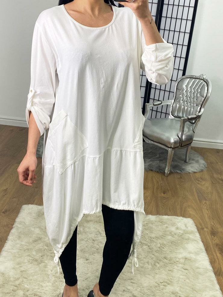 Shilo Rouched Detailed Pocket Drape Side Sweatshirt