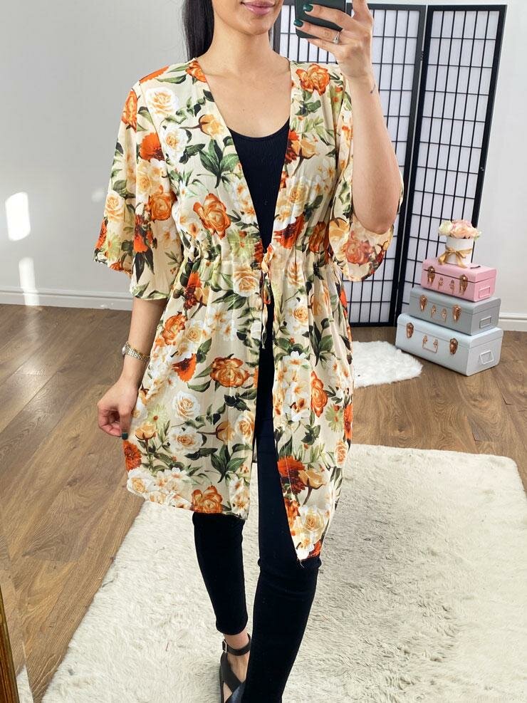 Simpson Floral Print Chiffon Cover Up