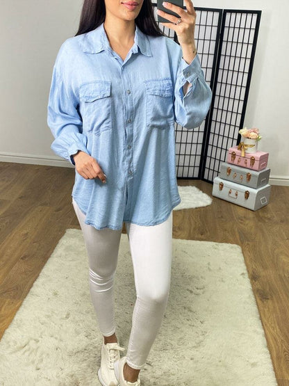 Smyth Plain Supersoft Light Denim Shirt