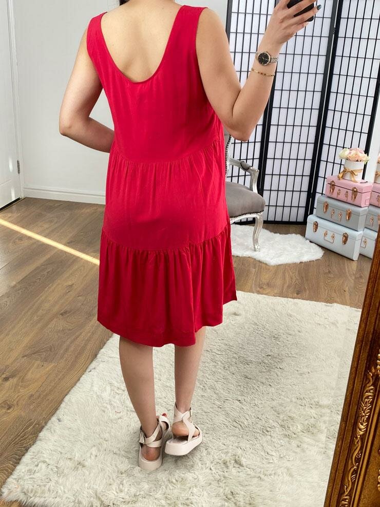 Tanel Button Front Wide Strap Came Dress