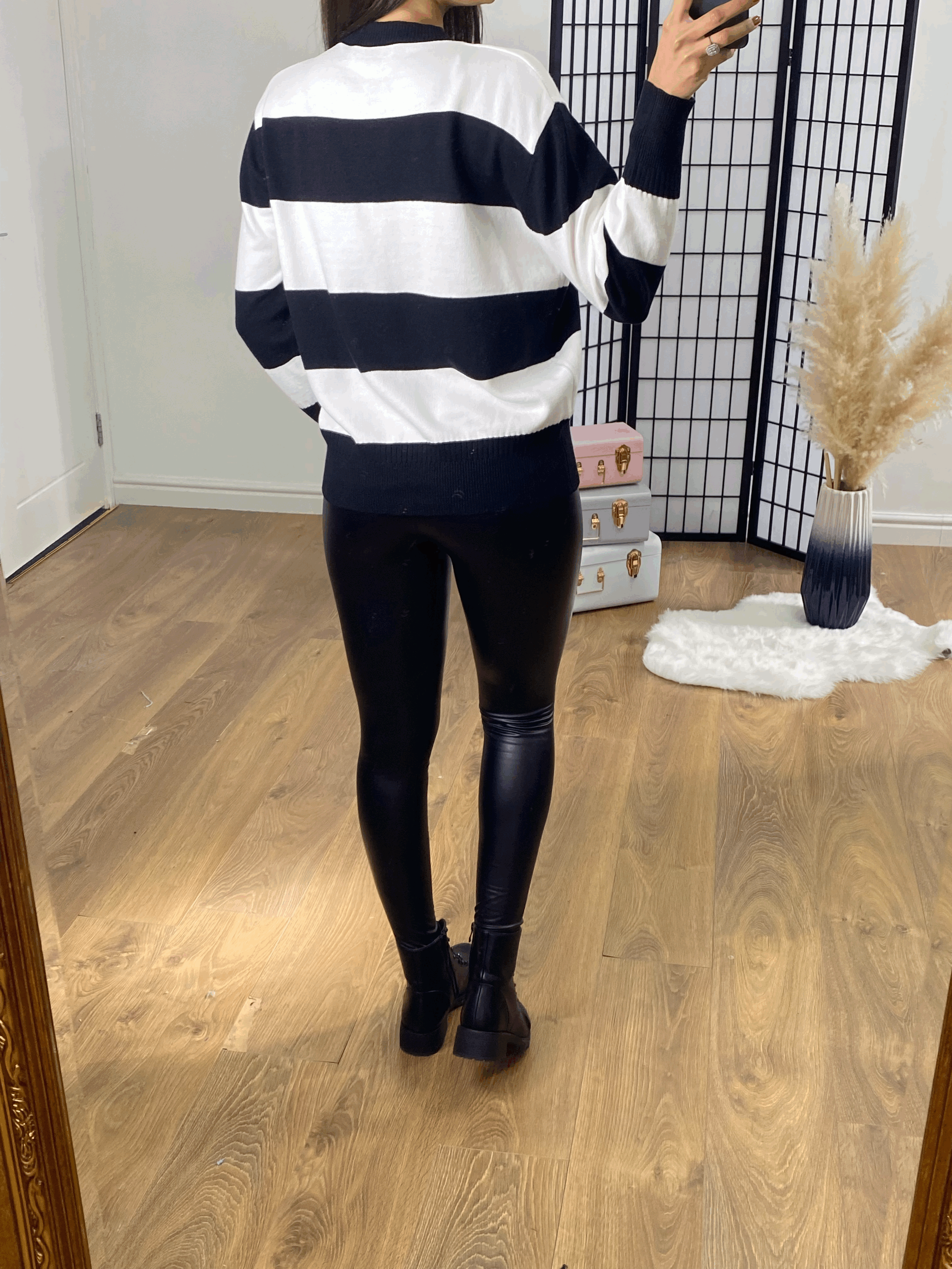 Federer Striped Crew Neck Jumper