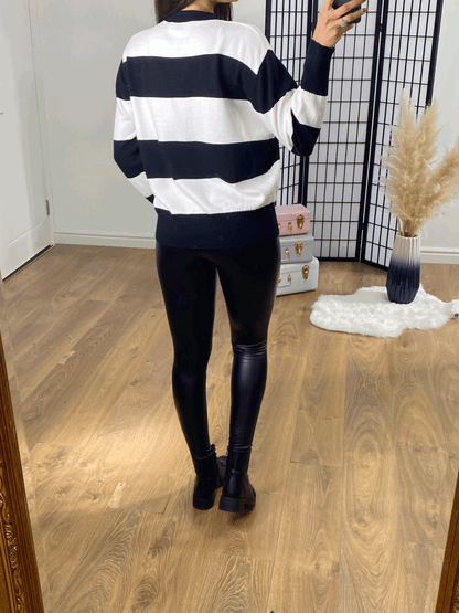 Federer Striped Crew Neck Jumper