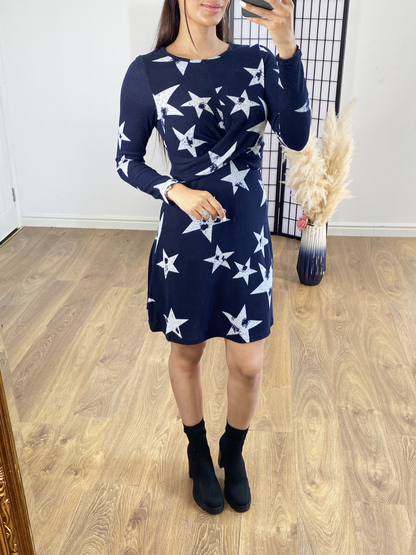 Thunder Star Print Stretch Knit Dress