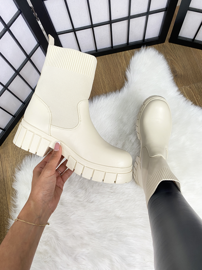 Torneiro Faux Leather Sock Boot