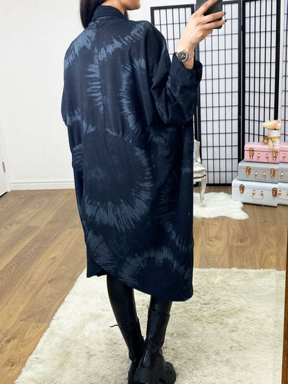 Tylah Marble Printed Wrap Oversized Sweatshirt Jumper