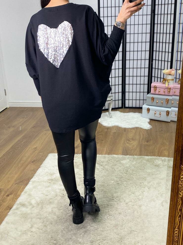 Oversized clearance sequin jumper