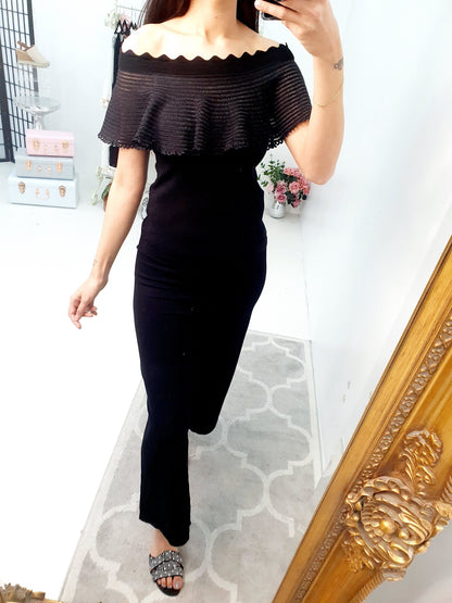 Varna Bardot Cropped Wide Leg Lounge Set