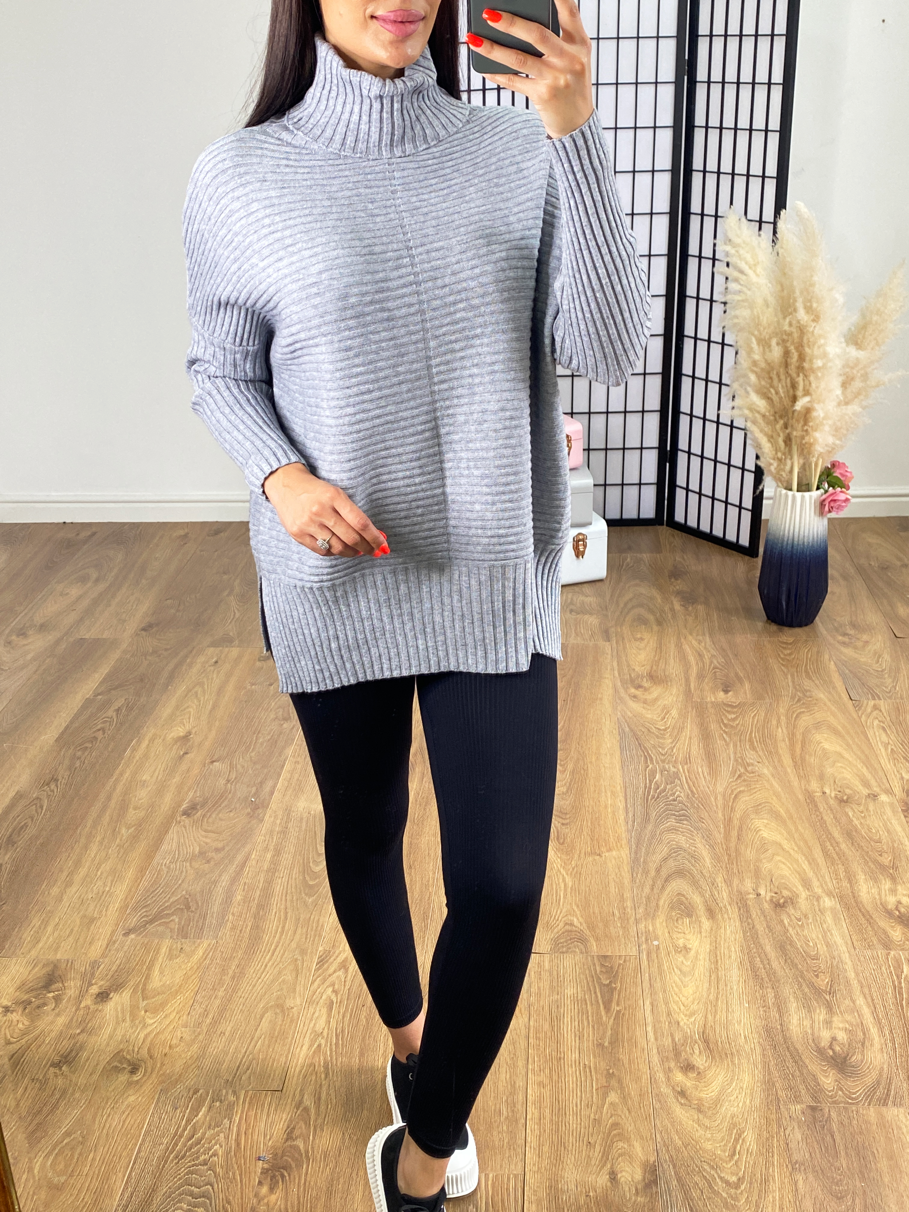 Vista Oversized Ribbed Roll Neck Jumper